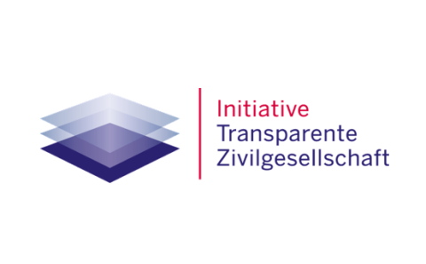 Lila-rotel Logo der „In­itia­ti­ve Trans­pa­ren­te Zi­vil­ge­sell­schaft“